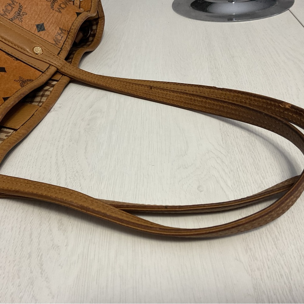 MCM Cognac Visetos Tote Bag - Picture 12 of 16